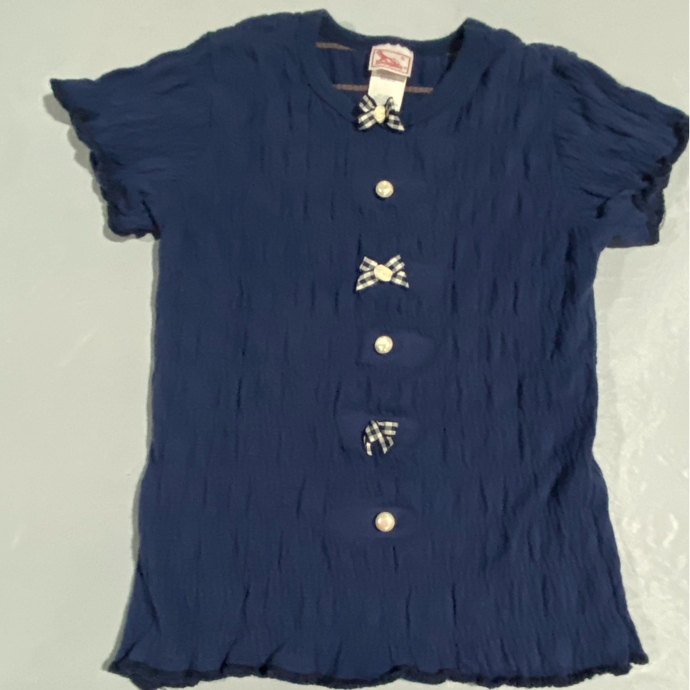 Buster Brown Navy Blue Knit Top